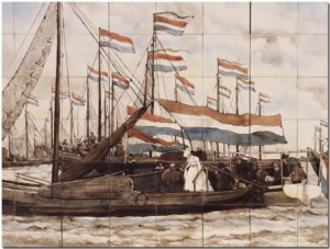 Historische foto van Zuiderzeevissers uit de collectie van het Bottermuseum