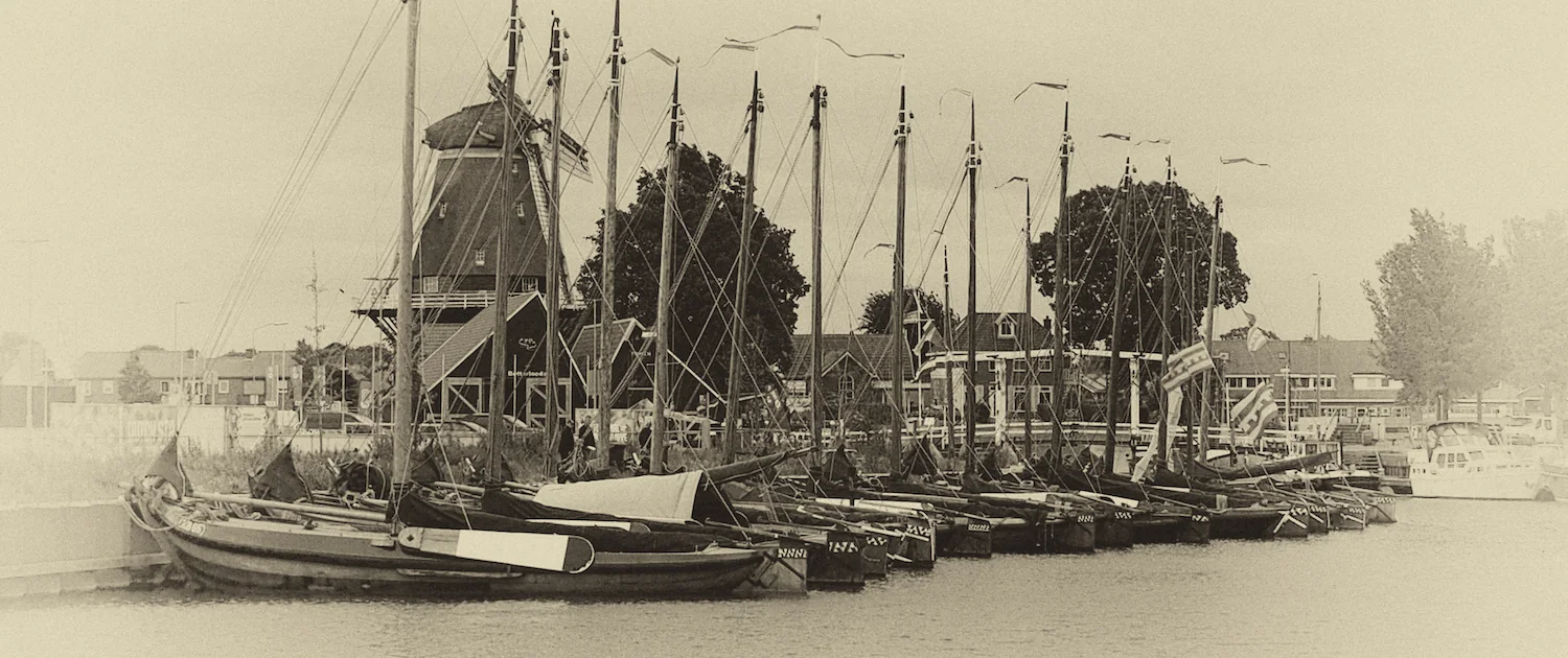 Historische bottervloot in de haven van Harderwijk