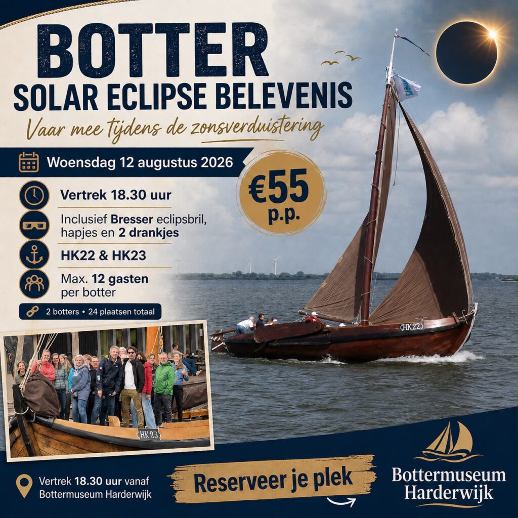 Botter Solar Eclipse Belevenis op HK22 en HK23 op 12 augustus 2026