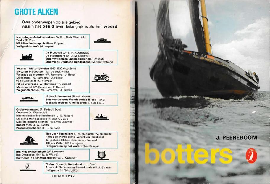 Omslag van het boek Botters van J. Peereboom uit 1972
